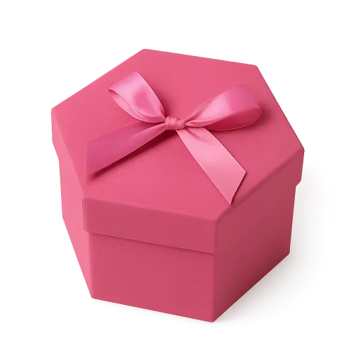 Hexagon-Shaped Decorative Gift Box (464)