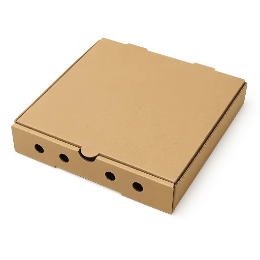 Vented Pizza Box with Die-Cut Holes (733)